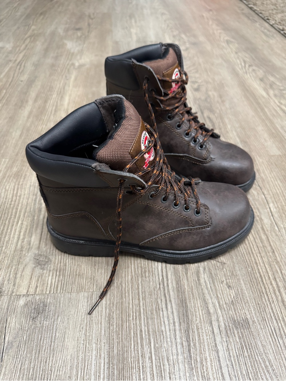 BRAHMA Men's Work Steel Toe Size 6.5 Brown Leather Boot 28800794